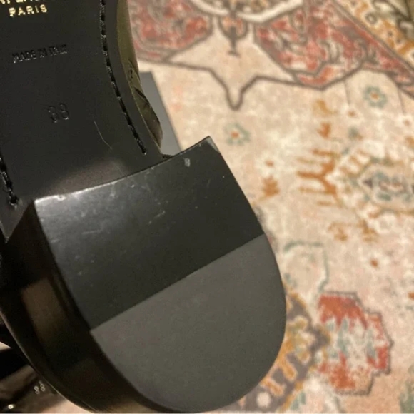 Saint Laurent Wyatt Short Strap Studded Boot - Picture 11 of 14